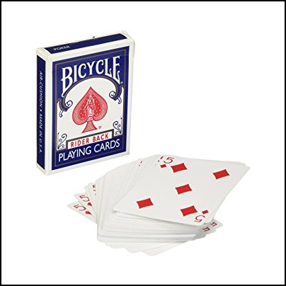 Jeu De Cartes Magie Bicycle - 52 Cartes Identiques Dos Rouge